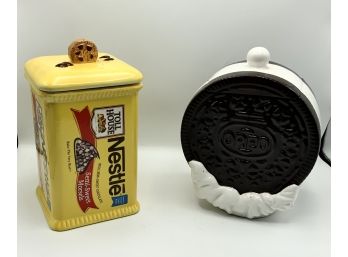2 Cookie Jars ~ Nestle  & Oreo ~
