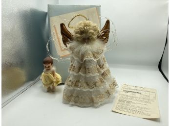 Vintage Betty Jane Carter Angel Tree Topper Angel - With Original Invoice