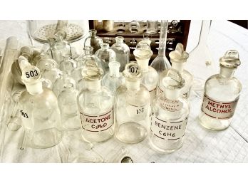 Vintage Chemistry Glass Lab Equipment ~ Large Lot ~