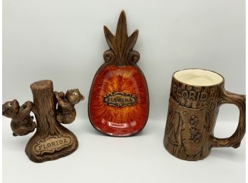 3 Vintage Treasure Craft Souvenirs ~ Florida ~