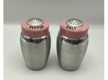 Vintage Kromex Salt & Pepper Pink Tops