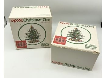 2 Boxes Spode Christmas Tree ~ NEW ~ Double Old Fashioned ~