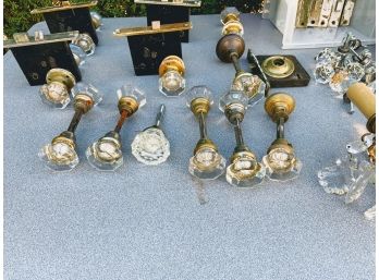 Special Collection Of Antique Hardware And Pair Of Antique Wall Sconces