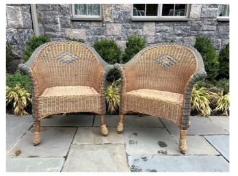 Pair Of  Wicker Chairs