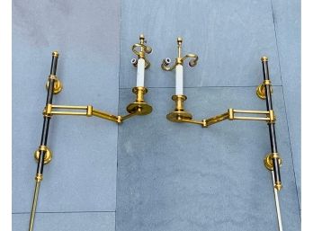 Pair Of Brass And Grey Scoces