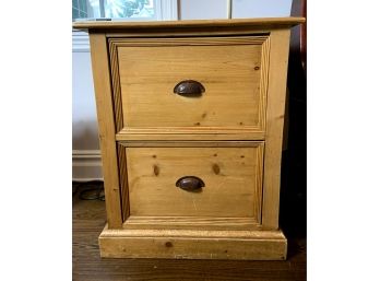 2 Drawer Pine Side Table