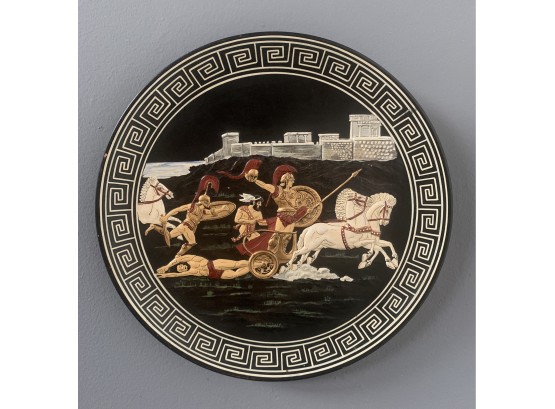 Greek Key Plate ...Triumph Of Achilles , Signed