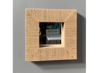 Grass Paper Framed Mirror