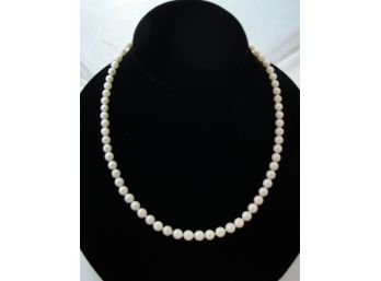 18' Pearl Necklace With 14k Gold Clasp 5mm