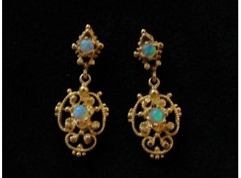 Opal & 14K Gold Earrings