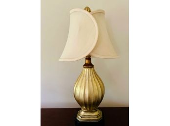 Gold Lamp With Unique Shade