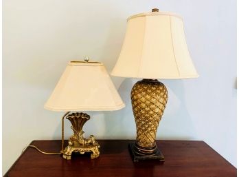 Pair Of Ornate Lamps