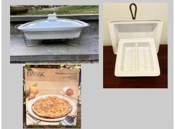 Casserole Dishes And Pizza Stone