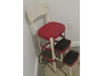 Vintage Cosco High Chair With Built-In Step Stool
