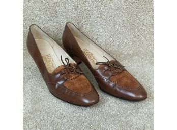Salvatore Ferragamo Oxford Shoes, Size 9.5 Extra Extra Narrow