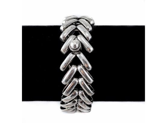 Herringbone Link Silver Bracelet