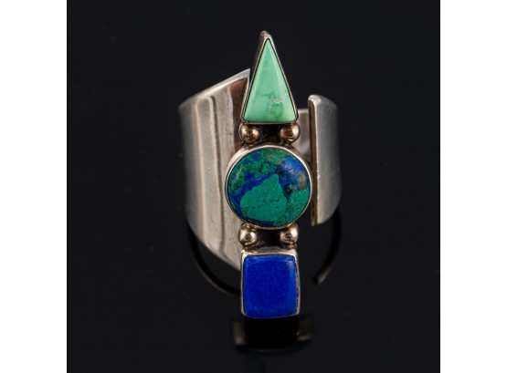 Sterling Silver Lapis & Turquoise  Ring