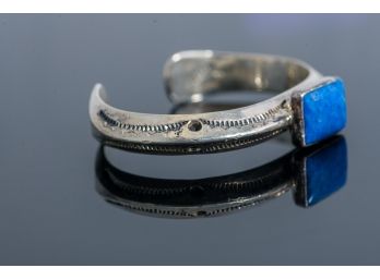 Stetling & Turquoise Cuff Bracelet