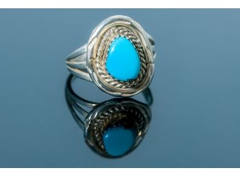 Silver Ring With Turquoise
