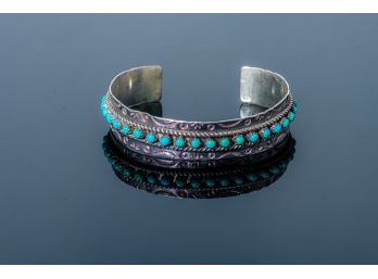 Sterling And Turquoise Cuff Bracelet
