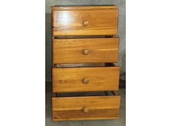 4 Drawer Wood Storage Table