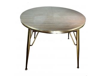 Vintage • Walters Of Wabash • Laminate Round Table With Metallic Legs