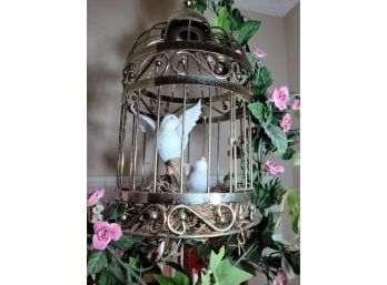 Unique Metal Bird Cage Decoration Piece