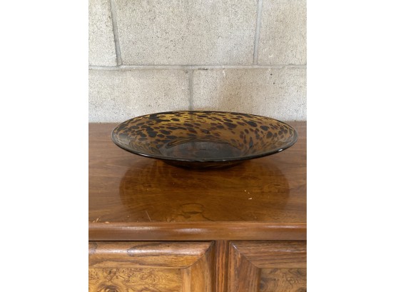 Cheetah Print Glass Bowl