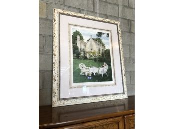 Large 'Tea At Rosemary's' Framed Print By Tom Caldwell - Signed And Numbered #163/7800