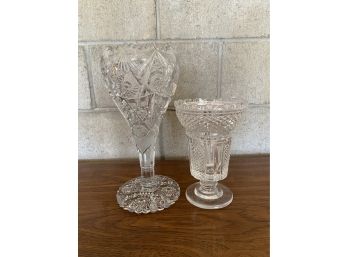 Cut Glass Vases (2)