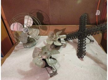 Fan Blades, Zero Cage Fan And Hanging Propellor Style Cast Iron