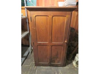 Antique Wood Key Storage Cabinet Case Multi Panels