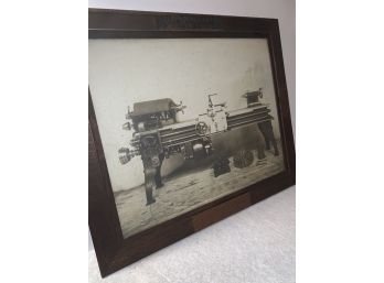 Oak Framed Print Of Prentice Brothers Co. Woodworking Lathe