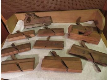 10 Antique Wood Carpenter Planes