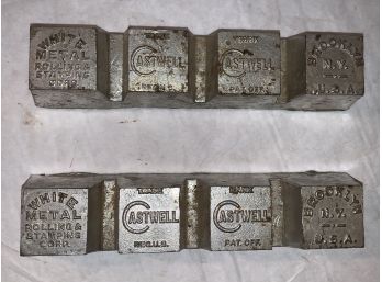 Two Blocks Of Solid Pewter