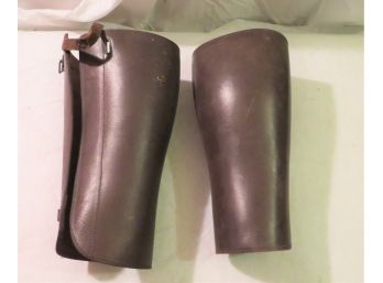 Vintage Brown Leather Boot Gaitors Spats
