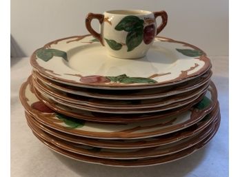 Franciscan 'Apple' Pattern-Plates & Sugar Bowl