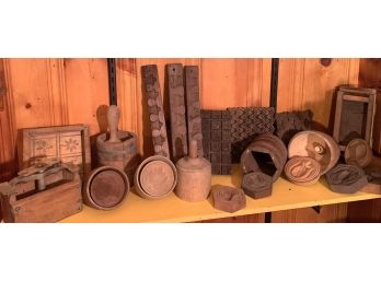 Collection Of Antique Wooden Molds