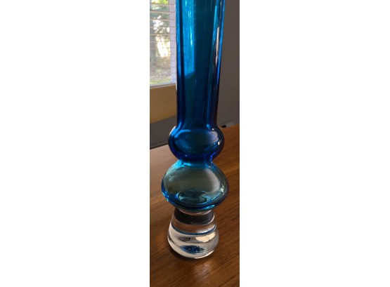 Waterford Crystal Marquis Tall Blue And Clear 17” Vase
