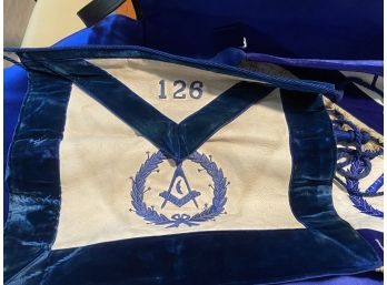 Vintage  Fraternal Order Freemasons Leather Case With Decorative Pieces Tuscan Lodge No. 126