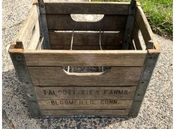 Vintage Wood Crate Talcott Milk