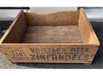 Vintage Wood Bell Zinfandel Box