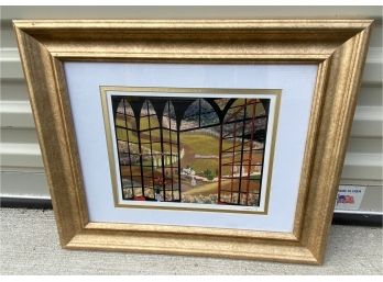 Framed Print Looking Out At Town