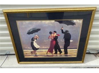Framed Print Dancers In The Rain