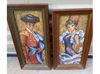 Vintage Framed Prints Matador & Lady Dancer