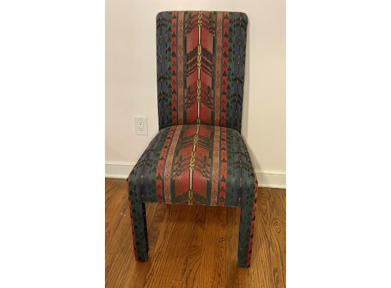 Design Master Accent Chair With Embossed Floral Chair Cover And Matching Accent Pillow