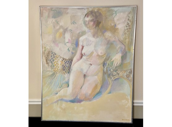 Large Oil On Canvas Nude By Doris Turner