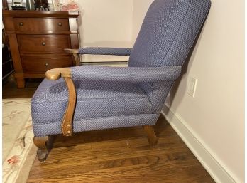 Vintage Walnut Frame Upholstered Bergere