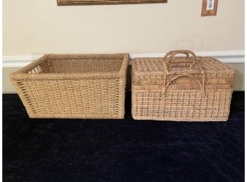 Wicker Picnic And Rectangular Baskets