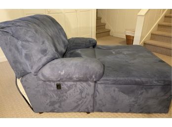 Wedgwood Blue Soft Upholstered One And One Half Recliner Lounge Chair(See All Photos For Better Blue)